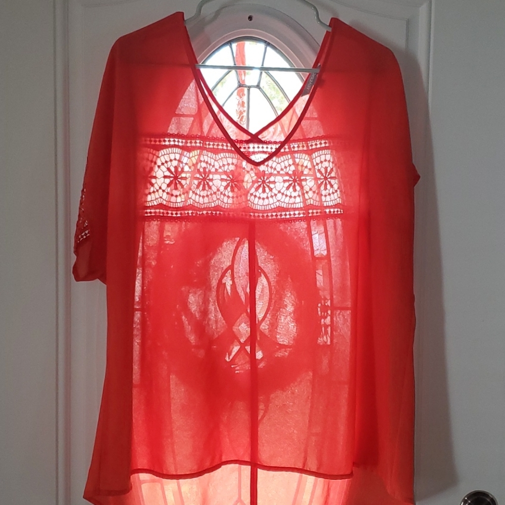 Lovesick Orange/Coral blouse size 1